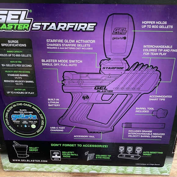 Gel Blaster Starfire gun pellet blaster set of TWO NWT - Picture 2 of 4